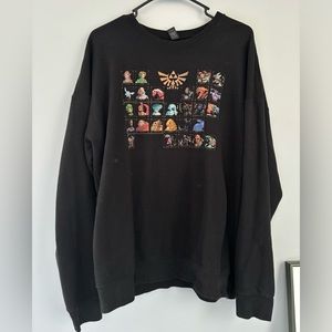 Legend of Zelda Periodic Table of Elements character crewneck sweatshirt